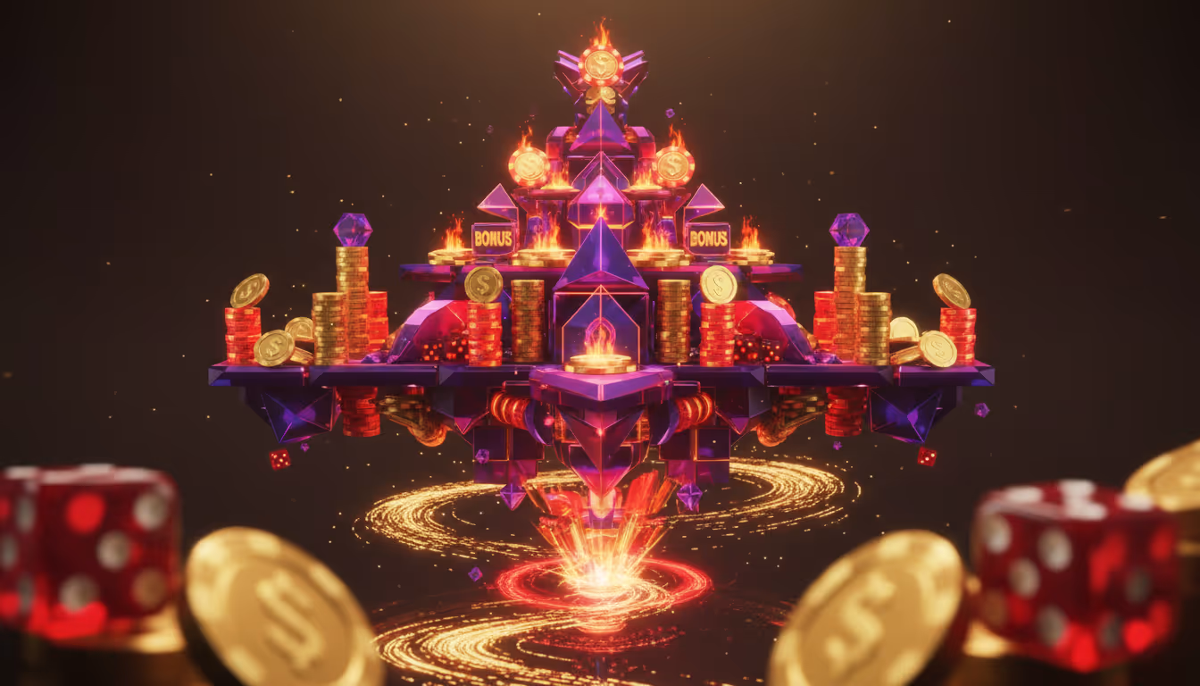 Casino-Boni stapeln sich mit Geld und Chips